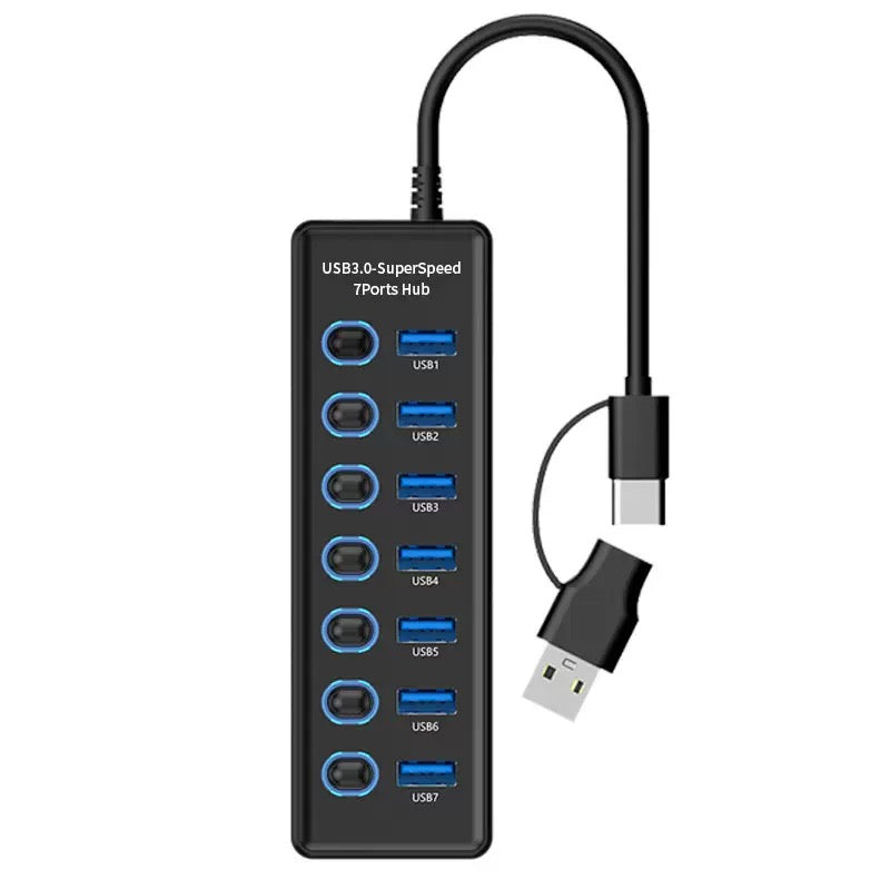 7in 1 USB 3.0 & Type c to Hub