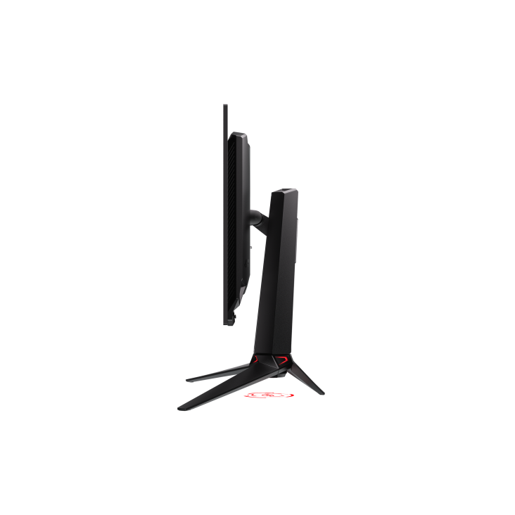 ASUS ROG Swift OLED PG32UCDM side profile showing slim OLED panel and ports - Nova Store Ikeja