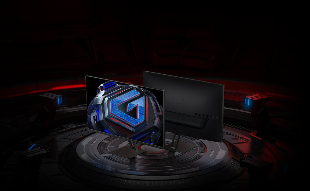 Xiaomi G27Qi 2560x1440 QHD gaming monitor on desk setup - Nova Store Computer Village Ikeja