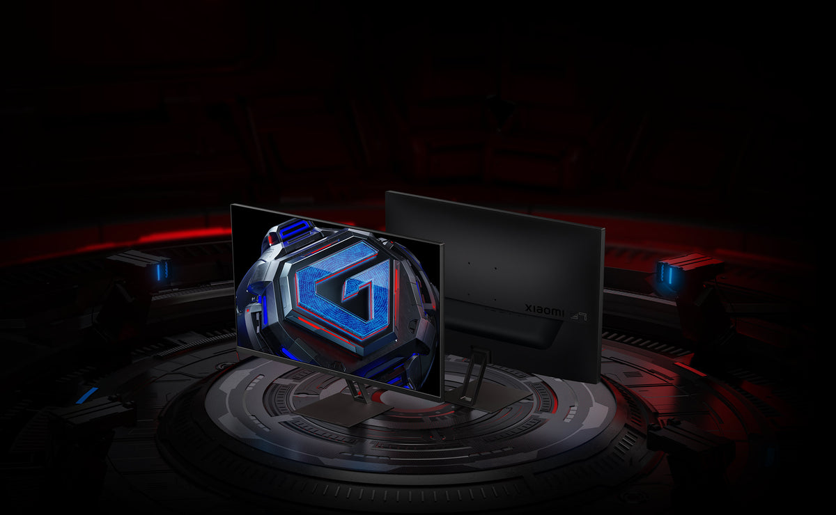 Xiaomi G27Qi 2560x1440 QHD gaming monitor on desk setup - Nova Store Computer Village Ikeja